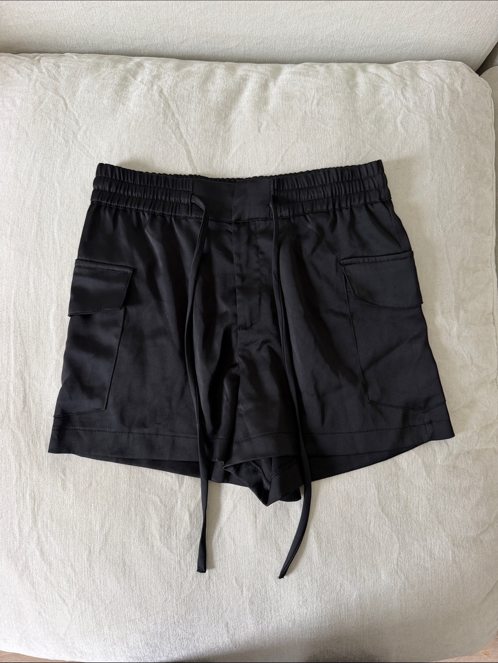 Zara Black Women's Cargo Drawstring Shorts